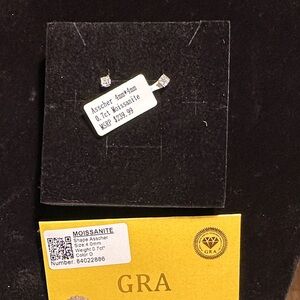 Moissanite Asscher Cut Stud Earrings - D Color